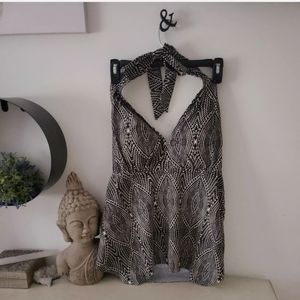 NWT Kona Sol Kaleidoscopic Design Swim Tankini Top